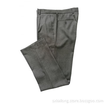 Män Normal Fit Solid Formal Byxor